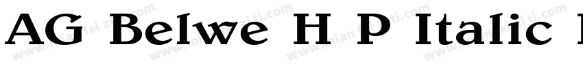 AG Belwe H P Italic Bold字体转换